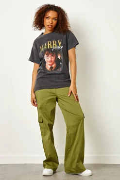 Daisy Street Licensed Relaxed T-Shirt With Harry Potter Print-Women T-Shirts