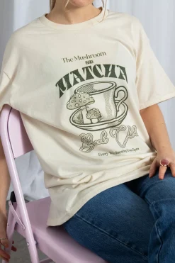 Daisy Street Matcha Book Club Oversized Tee-Women Tops | T-Shirts