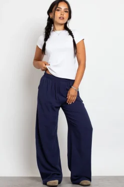 Daisy Street Mid Rise Wide Leg Joggers-Women Trousers