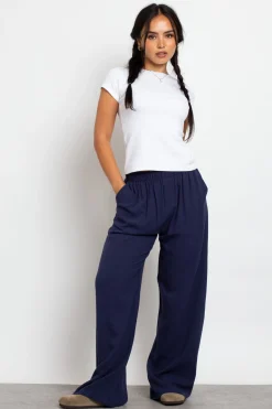 Daisy Street Mid Rise Wide Leg Joggers-Women Trousers
