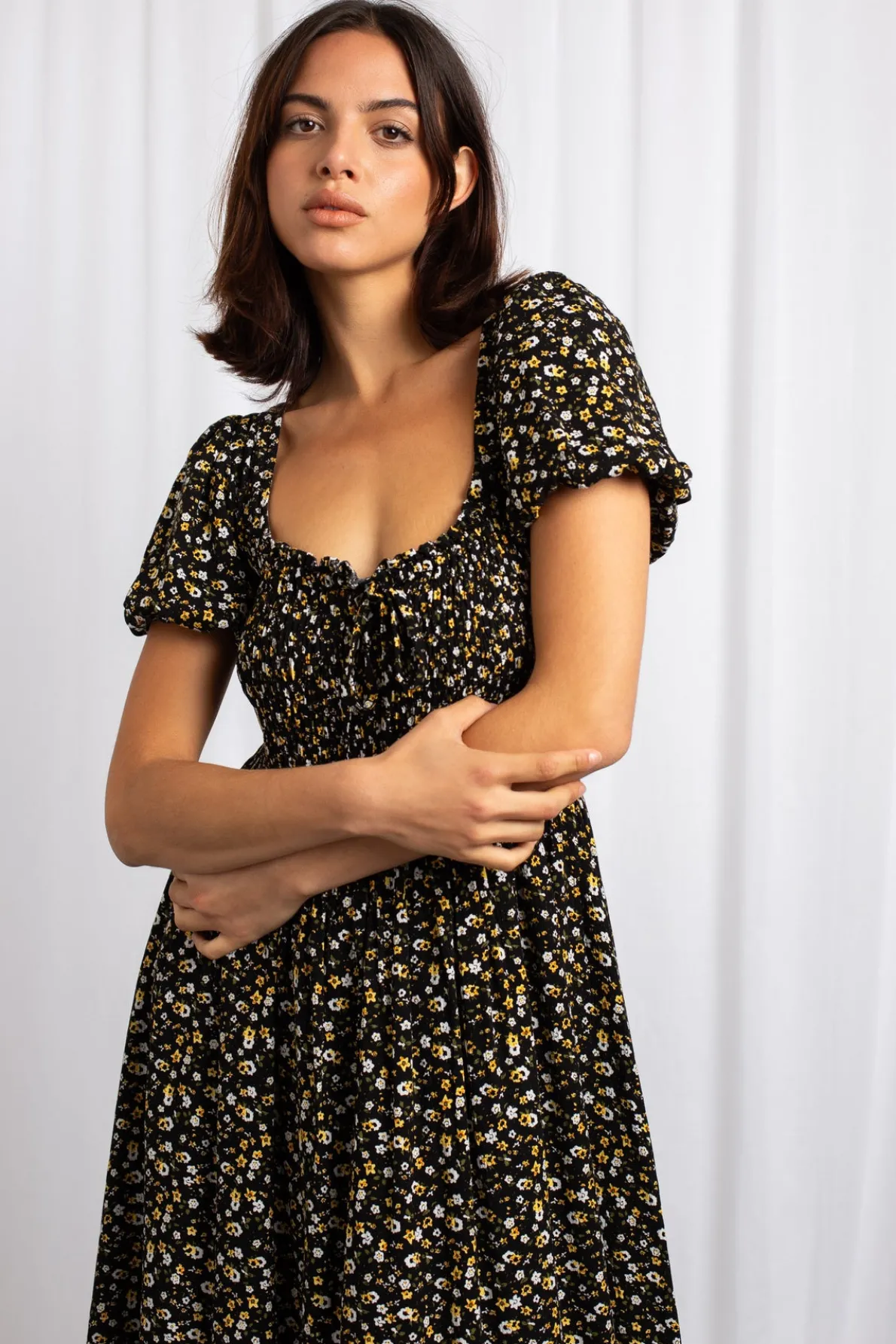 Daisy Street Midaxi Floral Dress-Women Dresses