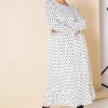 Daisy Street Midaxi Smock Dress in Spot Print-Women Dresses
