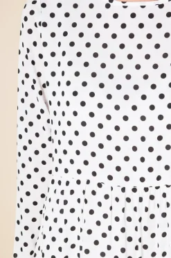 Daisy Street Midaxi Smock Dress in Spot Print-Women Dresses