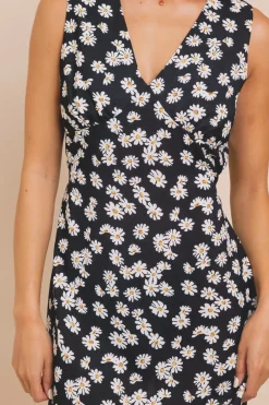 Daisy Street Mini Dress With Cup Detail And Tie Waist-Women Dresses