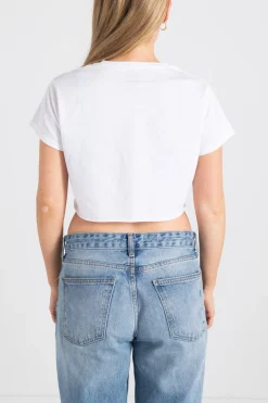 Daisy Street Mob Wife Cropped Tee-Women Tops | T-Shirts