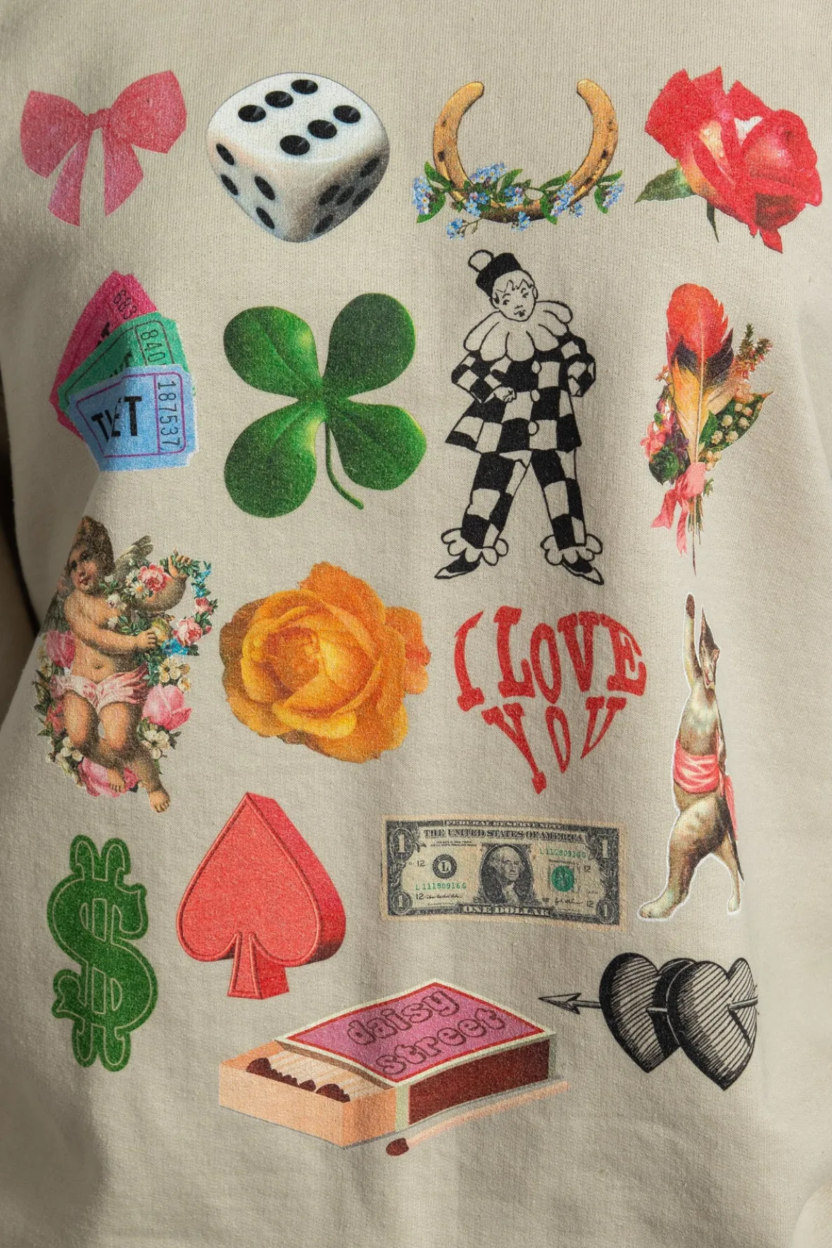 Daisy Street Multi Graphic Oversized Sweat-Women Hoodies & Sweatshirts