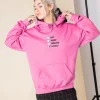 Daisy Street Oversized Hoodie with Eat Sleep Isolate Repeat Print-Women Hoodies & Sweatshirts