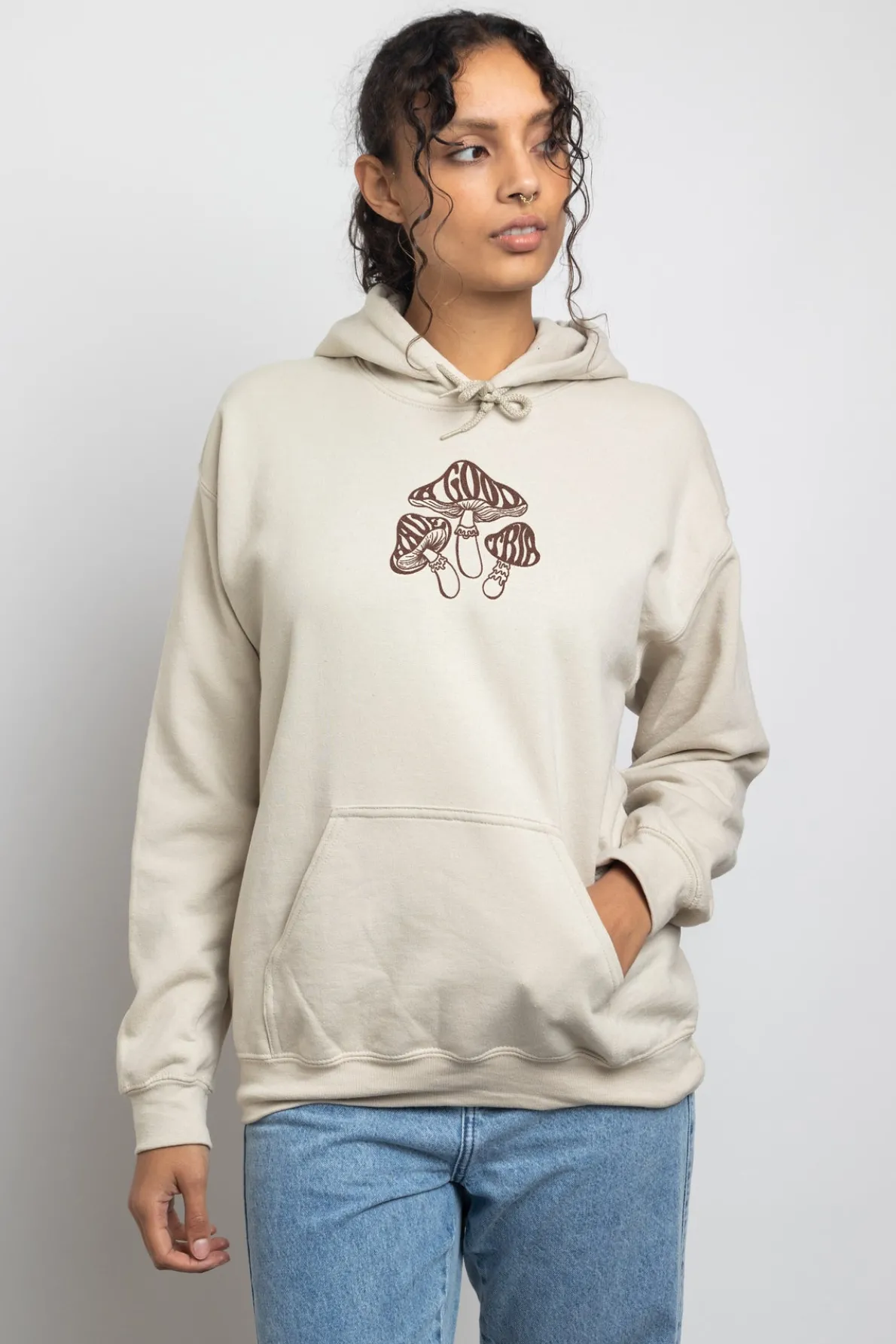 Daisy Street Oversized Hoodie with Have A Good Trip Print-Women Hoodies & Sweatshirts