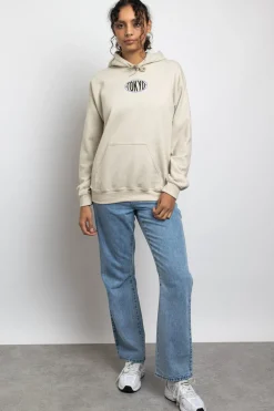 Daisy Street Oversized Hoodie with Tokyo Print-Women Hoodies & Sweatshirts