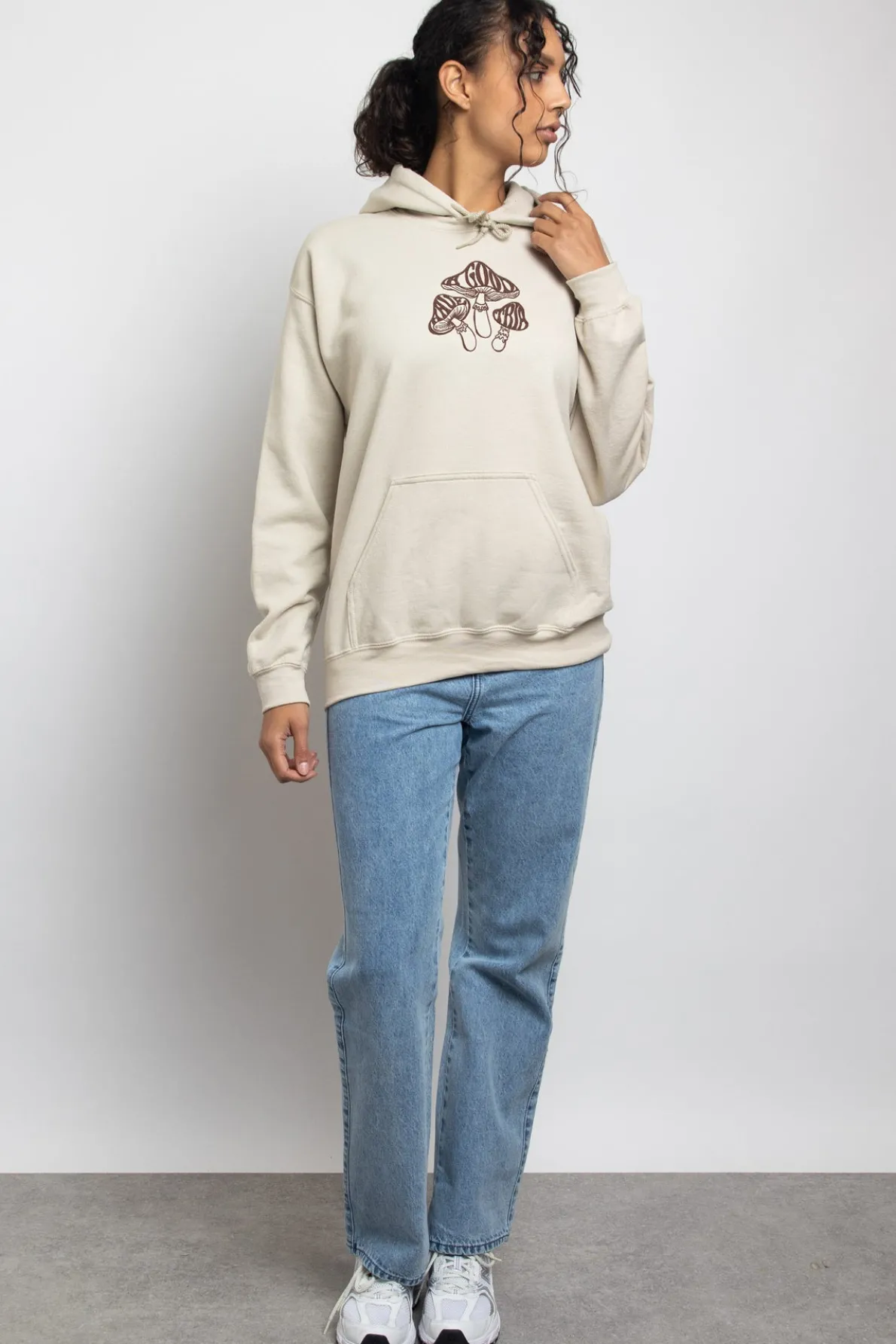 Daisy Street Oversized Hoodie with Have A Good Trip Print-Women Hoodies & Sweatshirts