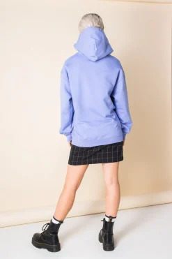 Daisy Street Oversized Hoodie with Leave Me Alone Print-Women Hoodies & Sweatshirts