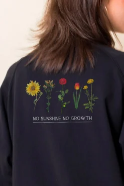Daisy Street Oversized Sweatshirt with Growth Back Print-Women Hoodies & Sweatshirts