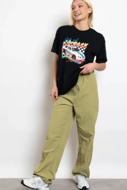Daisy Street Parachute Cargo Trouser With Toggle Hems-Women Trousers
