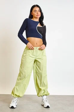Daisy Street Parachute Trousers With Toggle-Women Trousers