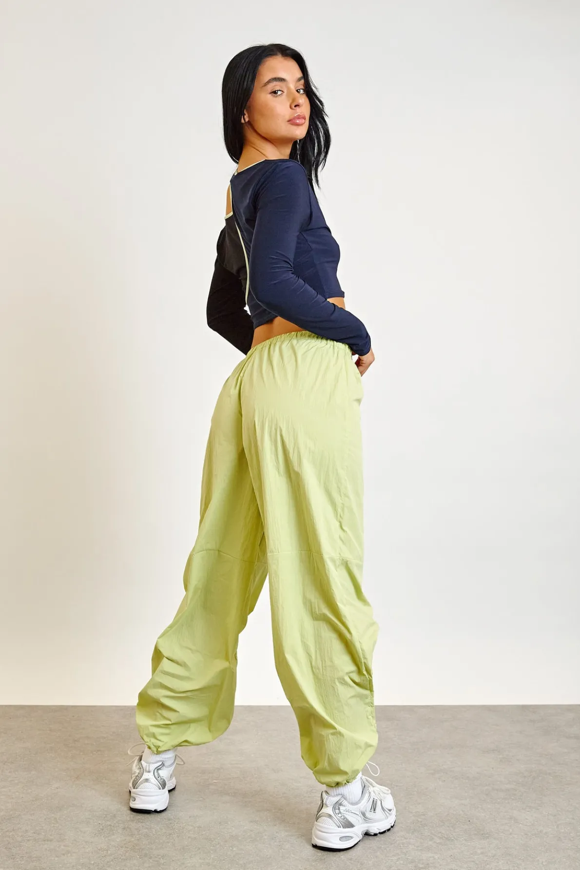 Daisy Street Parachute Trousers With Toggle-Women Trousers