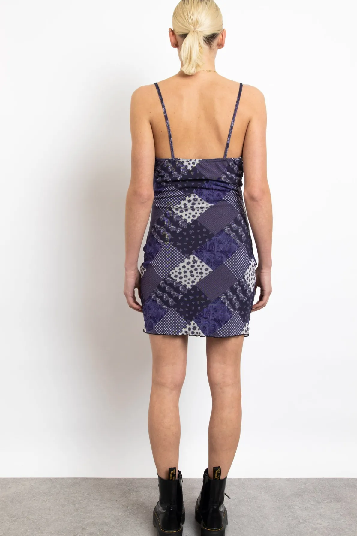 Daisy Street Patchwork Mesh Cami Dress-Women Dresses