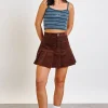 Daisy Street Pleated Cord Skirt-Women Skirts