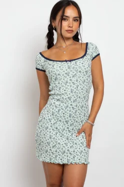Daisy Street Pointelle Ditsy Milkmaid Mini Dress-Women Dresses