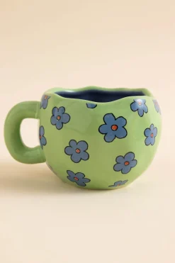 Daisy Street Printed Wobbly Mug- Homeware