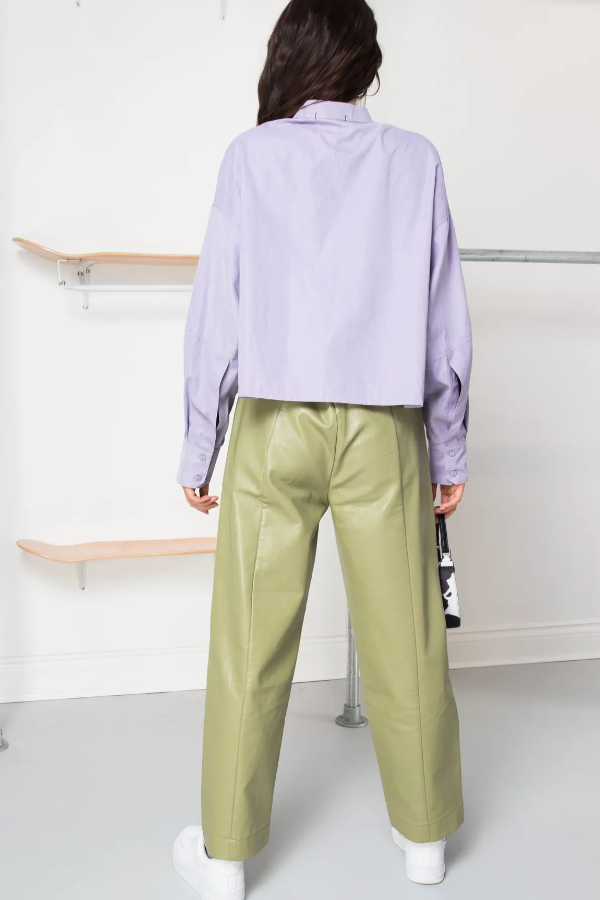 Daisy Street PU Coated Trousers Co-ord in-Women Trousers