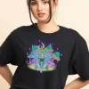Daisy Street Relaxed Crop T-Shirt with Fairy Print-Women T-Shirts