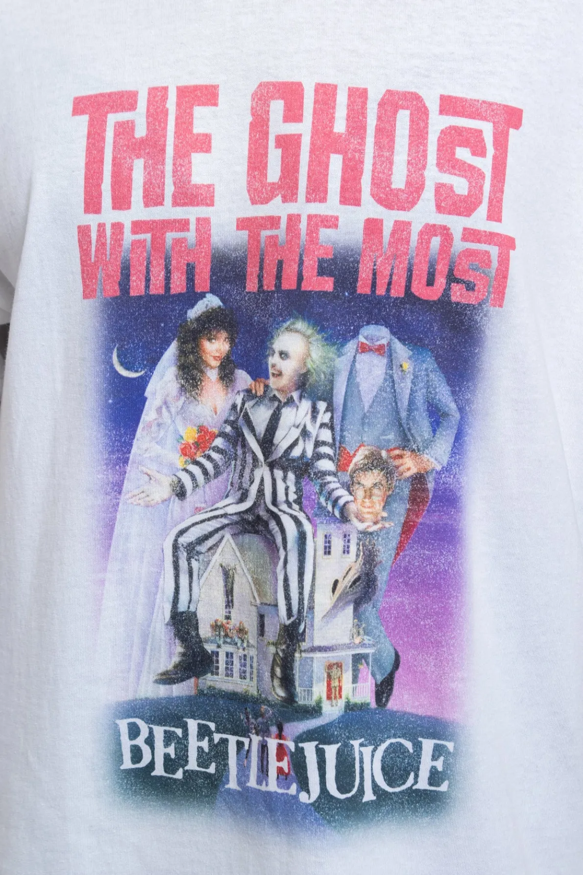 Daisy Street Relaxed Fit T-Shirt with Beetlejuice Graphic-Women Tops | T-Shirts