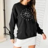 Daisy Street Relaxed Sweatshirt with Solstice Graphic-Women Hoodies & Sweatshirts
