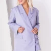 Daisy Street Relaxed Tailored Blazer with Pearl Buttons-Women Jackets