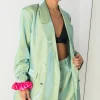 Daisy Street Relaxed Tailored Blazer in Iridescent Co-ord-Women Jackets | Co-ords
