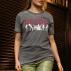 Daisy Street Relaxed T-Shirt with AC/DC Silhouette Print-Women Band Tees