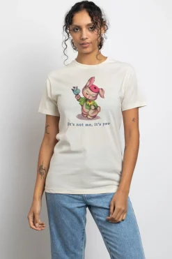 Daisy Street Relaxed T-Shirt with It's Not Me It's You Print-Women T-Shirts