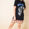 Daisy Street Relaxed T-Shirt with Billie Eilish Print-Women Band Tees