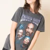Daisy Street Relaxed T-Shirt with Snoop Dogg Print-Women Band Tees | T-Shirts