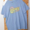 Daisy Street Relaxed T-Shirt with Bowie Print-Women Band Tees | T-Shirts