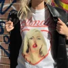 Daisy Street Relaxed T-Shirt with Blondie Heart Print-Women Band Tees | T-Shirts
