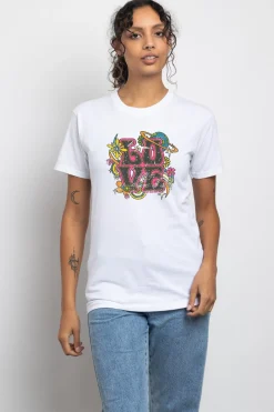 Daisy Street Relaxed T-Shirt with Love Print-Women T-Shirts