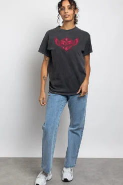 Daisy Street Relaxed T-Shirt with Eternal Print-Women T-Shirts