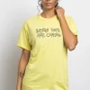 Daisy Street Relaxed T-Shirt with Better Days Are Coming Print-Women T-Shirts
