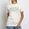 Daisy Street Relaxed T-Shirt with Mental Capacity Print-Women T-Shirts