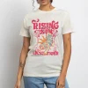 Daisy Street Relaxed T-Shirt with Lucky Tiger Print-Women T-Shirts