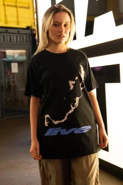 Daisy Street Relaxed T-Shirt with Post Malone Print-Women T-Shirts