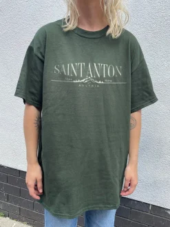Daisy Street Relaxed T-Shirt with Saint Anton Graphic-Women T-Shirts