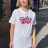 Daisy Street Relaxed T-Shirt with Pomme Graphic-Women T-Shirts