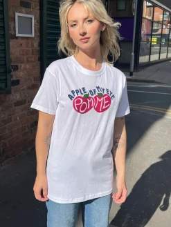 Daisy Street Relaxed T-Shirt with Pomme Graphic-Women T-Shirts