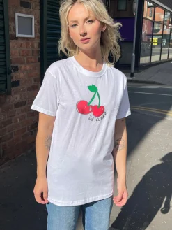 Daisy Street Relaxed T-Shirt with Lil Cutie Graphic-Women T-Shirts