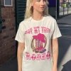 Daisy Street Relaxed T-Shirt with Not My First Rodeo Graphic-Women T-Shirts