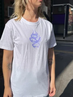 Daisy Street Relaxed T-Shirt with Mystic Snakes Graphic-Women T-Shirts