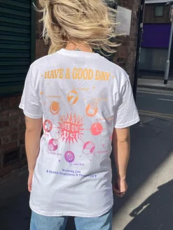 Daisy Street Relaxed T-Shirt with Create Your Own Luck Print-Women T-Shirts