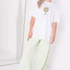 Daisy Street Relaxed T-Shirt with Leo Print-Women T-Shirts