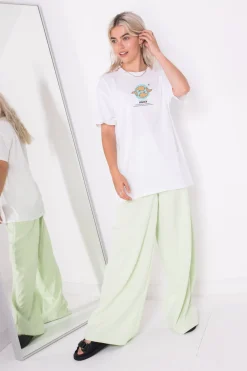 Daisy Street Relaxed T-Shirt with Pisces Print-Women T-Shirts
